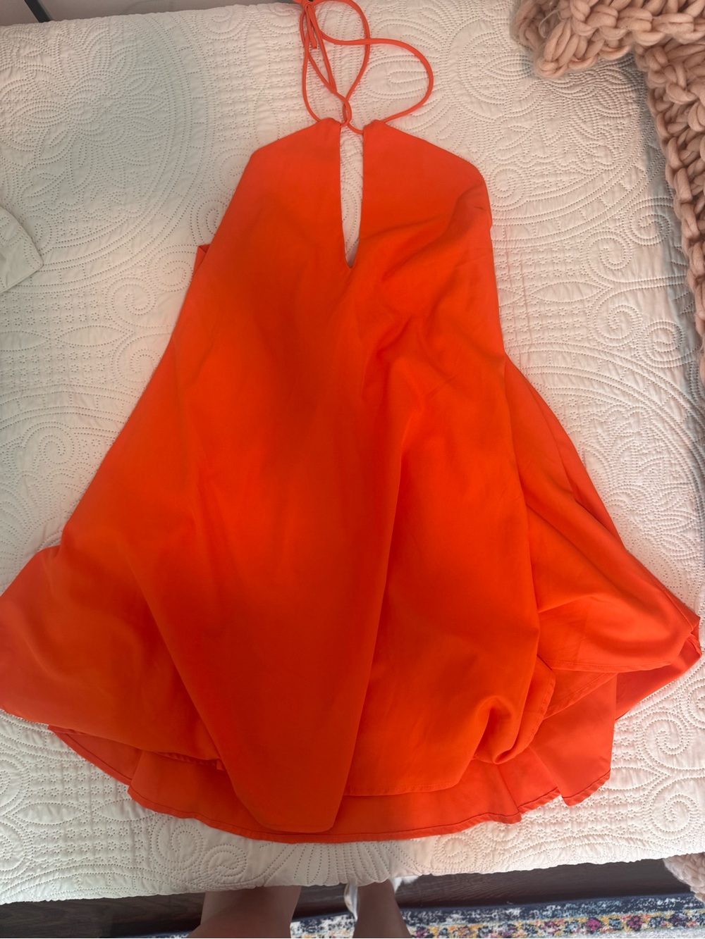 Halter Neck Orange Sundress